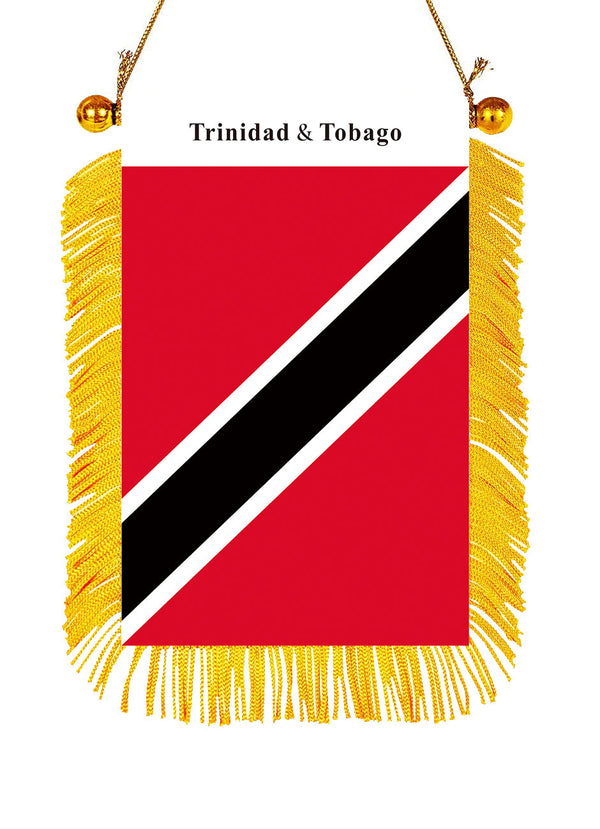 Trinidad & Tobago Rearview Mirror Flag - CaribeHeart Trinidad